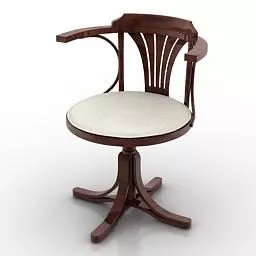 Wooden Ancient Armchair Tidor 3d model Wooden Ancient Armchair Tidor 3d model