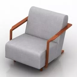 Fabric Armchair Ossau 3d model