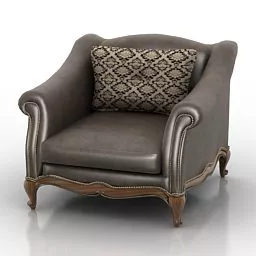 Retro Leather Armchair Modigliani 3d model