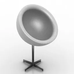 Armchair Ball With High Leg 3d model