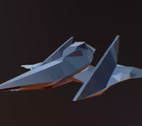 Sci-fi Star Spaceship Arwing 3d model