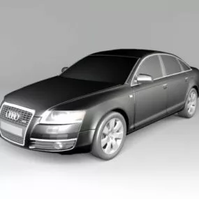Black Audi A6 Car 3d model
