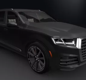Lowpoly Black Audi Q7 3d model