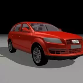 Red Paint Audi Q7 Car 3d model