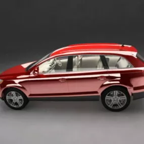 Red Audi Q7 Car 3d model