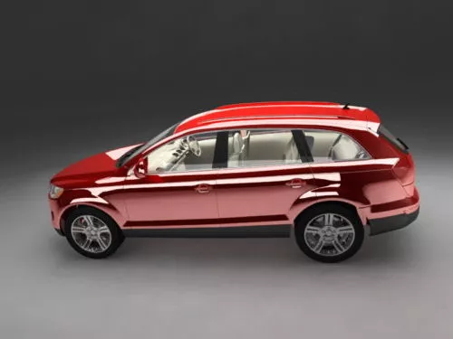 Red Audi Q7 Car 3d model Red Audi Q7 Car 3d model
