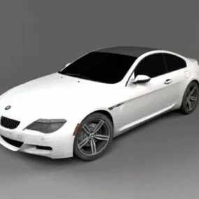 White Bmw M6 Coupe Car 3d model