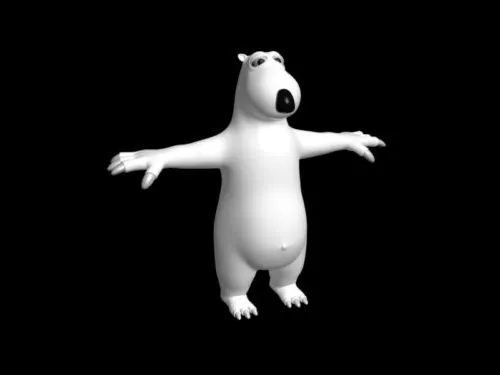 Couple Bear Stuffed Toy 3d model