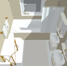 Lowpoly Bathroom 3d model