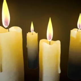 Burning Candles V1 3d model