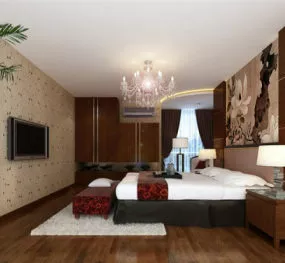 Bedroom Fashion Space Interior 3d model