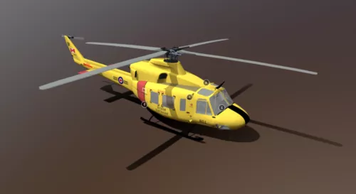 Futuristic Helicopter Drone Style 3d model