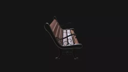 Art Wood Bench 3d model