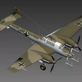 Bf-110 Night Fighter Ww2 Aircraft 3d model