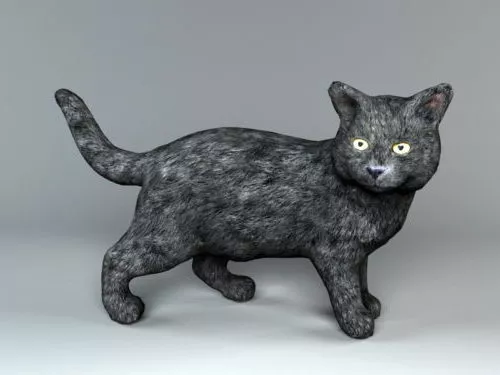 Black Cat Statue 3d model