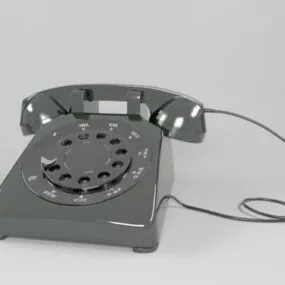 Black Dial Telephone 3d model