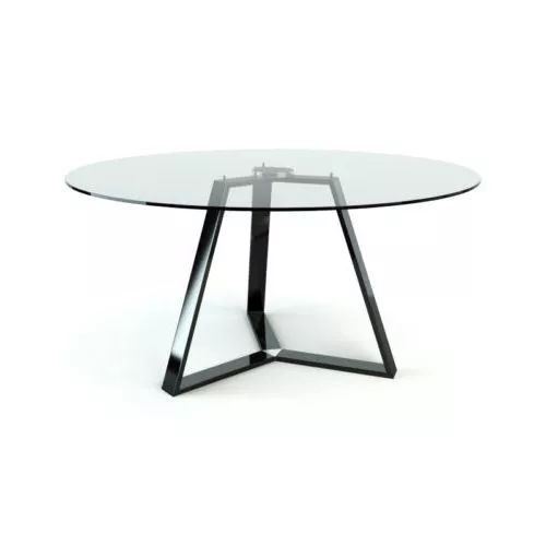Black Iron Glass Coffee Table 3d model Black Iron Glass Coffee Table 3d model