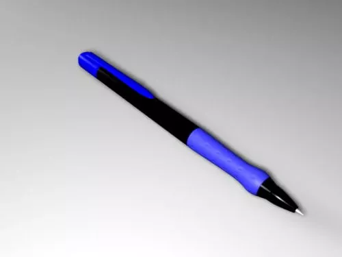 Purple Ballpoint Pen 3d model