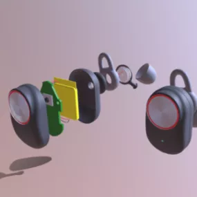 Bluetooth Headset Device 3d model