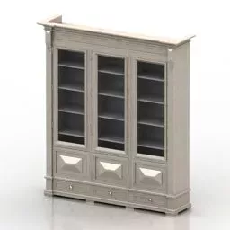 Office Glass Wood Bookcase Orsay 3d model