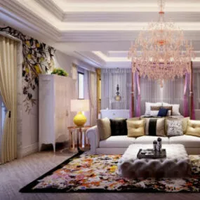 Boutique Bedrooms Interior 3d model