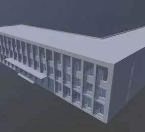 Lowpoly Rectangle Building 3d model