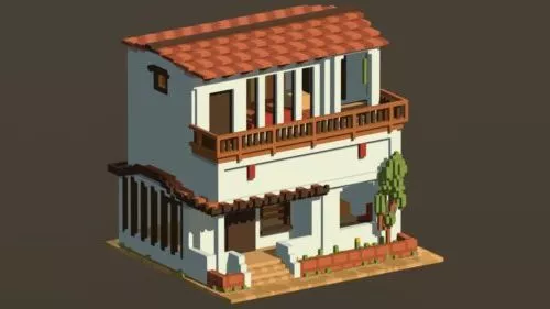 Lowpoly Rectangle Building 3d model Lowpoly Rectangle Building 3d model