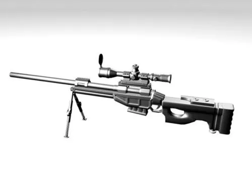 Weapon Flintlock Rifle Gun 3d model