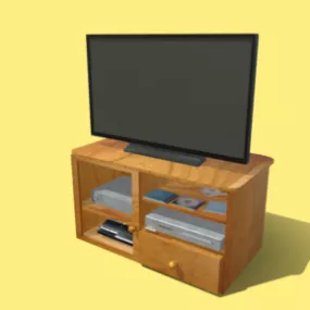 Tv Cabinet With Dvd Player 3d model