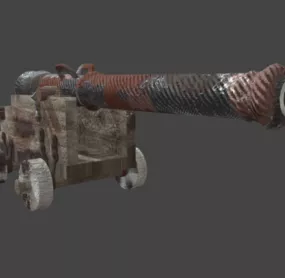 Old Vintage Cannon 3d model