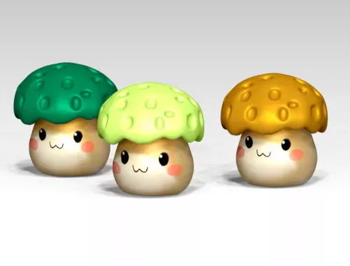 Fungi Mushroom Grass 3d model