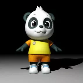 Cartoon Panda Character Rigged 3d model