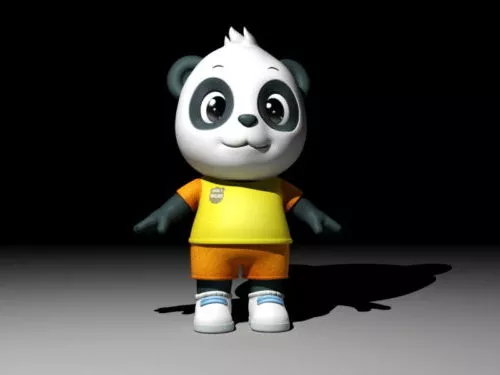 Cartoon Panda Character Rigged 3d model Cartoon Panda Character Rigged 3d model