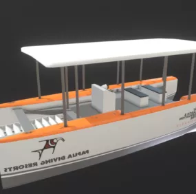 Catamaran Boat 3d model