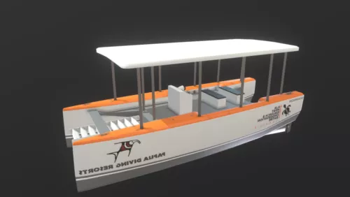 Catamaran Boat 3d model Catamaran Boat 3d model