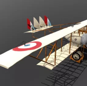 Caudron Vintage Aircraft 3d model