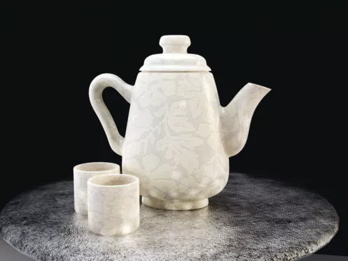 Asian Porcelain Teapot Set 3d model