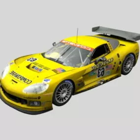 Racing Chevrolet Corvette Car 3d model