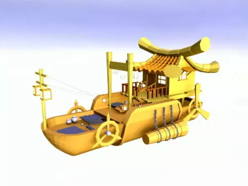 Small Wooden Raf 3d model