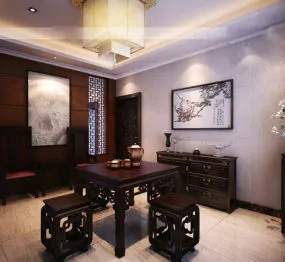 Chinese Home Small Restaurant Interior 3d model