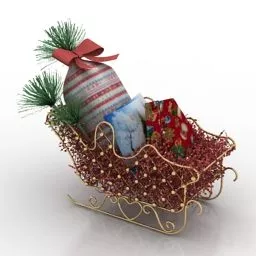 Christmas Sleigh 3d model