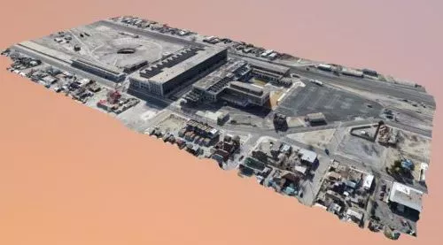 Cartoon City With Traffic Building 3d model