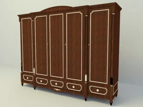 Mirror Wardrobe Cabinet 3d model