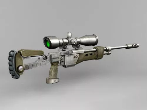 Tactical Rifle With Shells 3d model