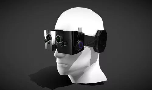 Cyberpunk Headset Glasses 3d model Cyberpunk Headset Glasses 3d model