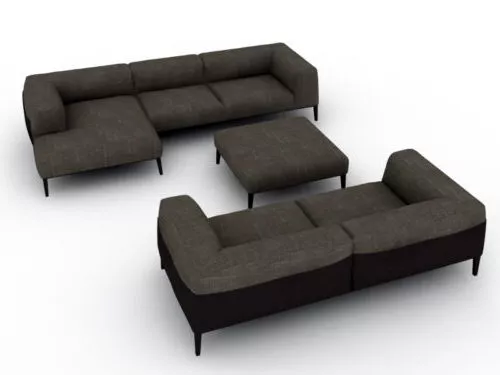 Dark Sofa Sets 3d model Dark Sofa Sets 3d model