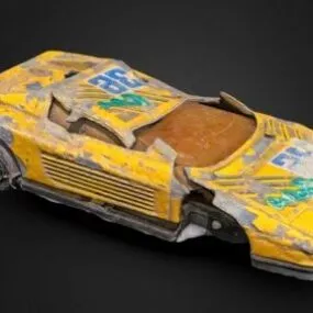 Destroyed Ferrari Car 3d model