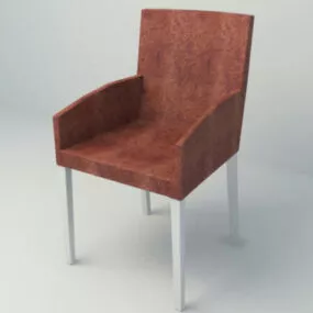 Simple Fabric Dining Chair 3d model