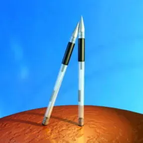School Ballpoint Pen V1 3d model