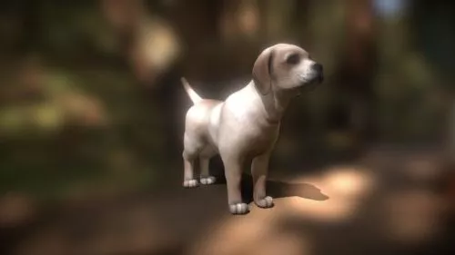 Cut Small Dog 3d model